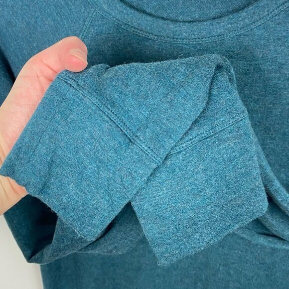 Loft Lou and Grey‎ Signature Soft Long Sleeve Dress Turquoise Blue Green Minimal - Picture 6 of 10